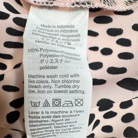 J. Crew Pink Dot Feminine Blouson Long Sleeve Blouse X-Small - Picture 12 of 12